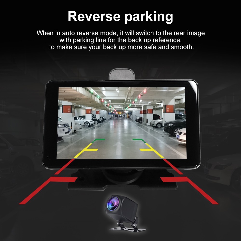 Clearance! 7″ Apple CarPlay DVR with 1080P Dual Dash Cam – iPhone Only