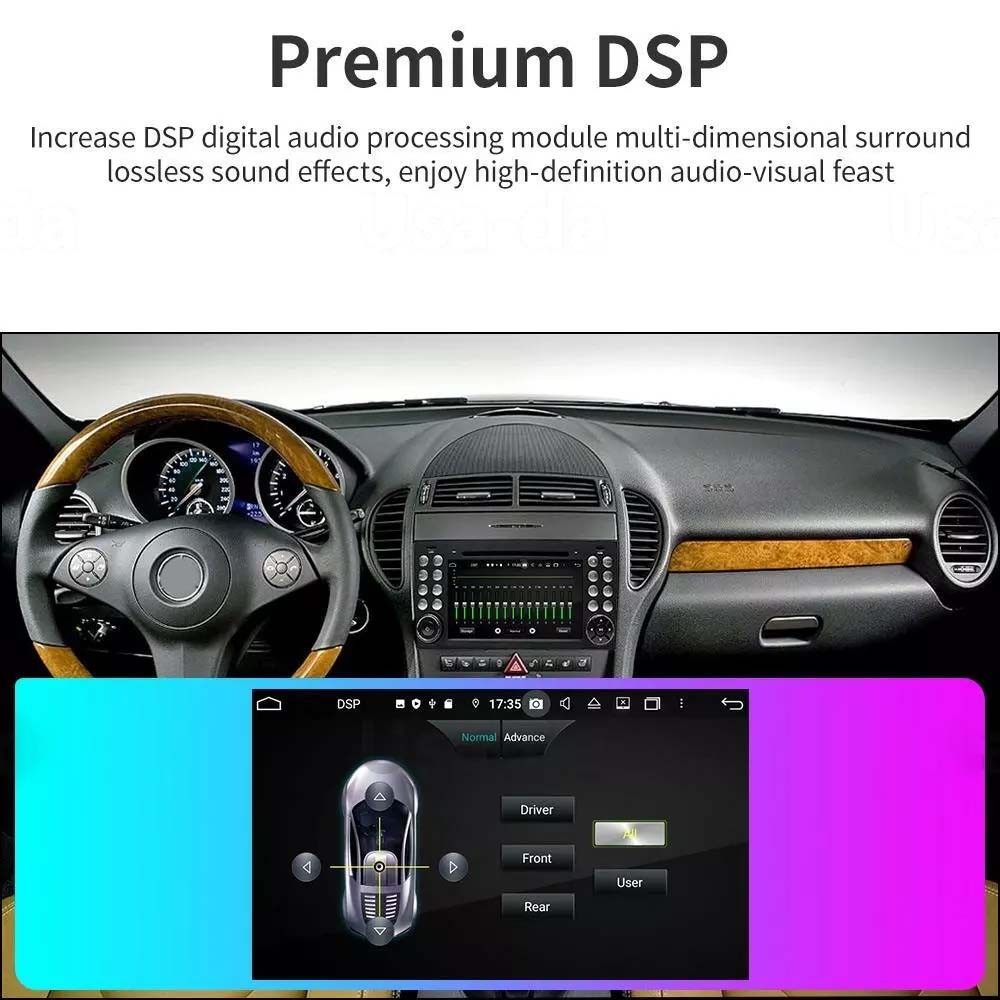 7″ Android 14 Car Radio For Mercedes-Benz SLK R171 2004-2012 GPS Carplay 4+64G