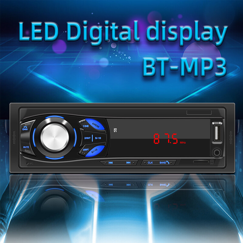 Single 1 Din Audio Digital Car Radio FM Charging Bluetooth Player MP3 USB/AUX/TF