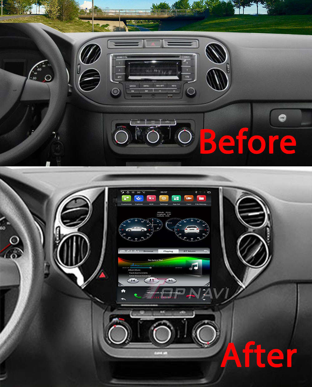Car Stereo Radio For VW Tiguan 2010-2016 Auto GPS Navi WIFI 4G BT Androind 11
