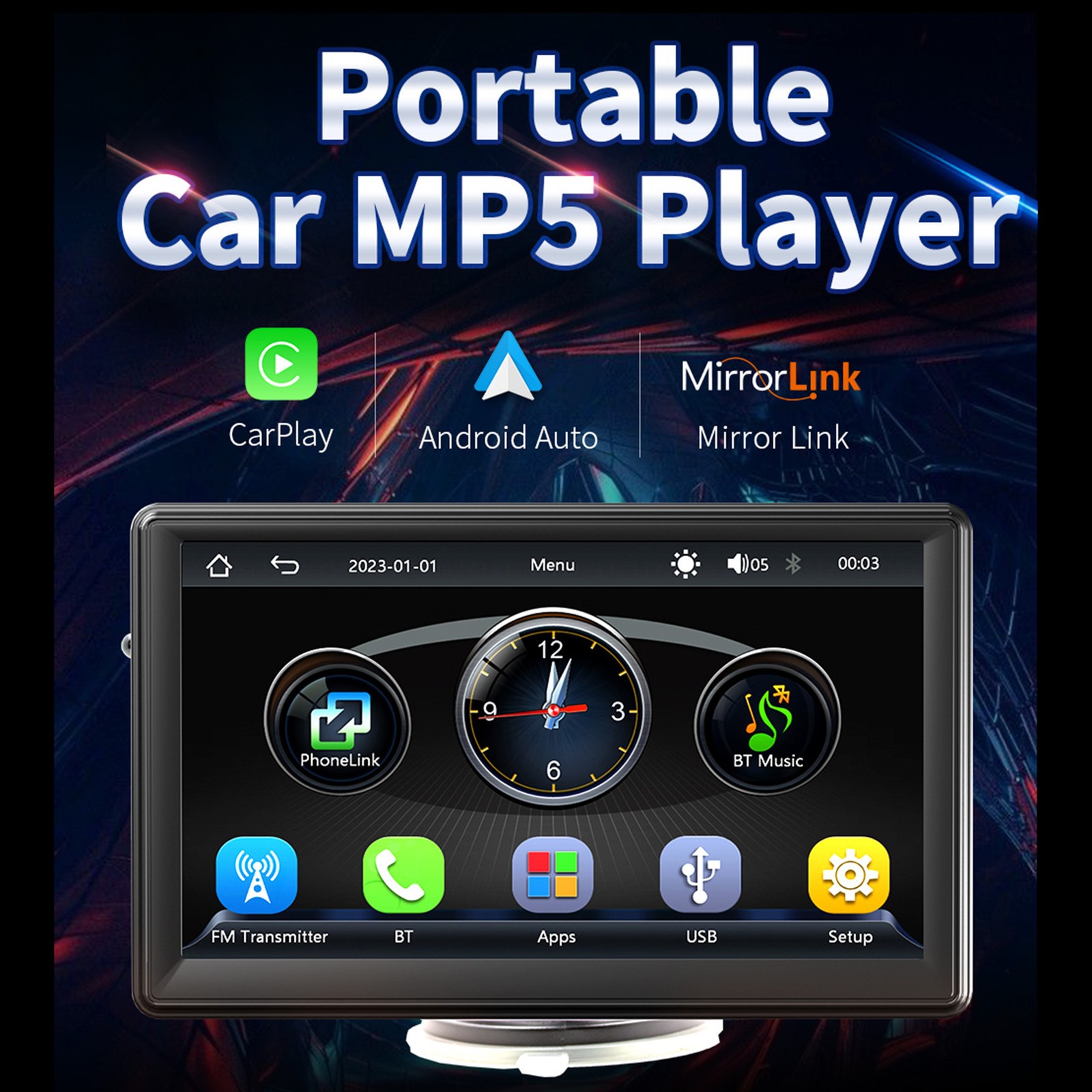 Portable Car MP5 Player With 7-Inch HD Screen Supports CarPlay EIFE