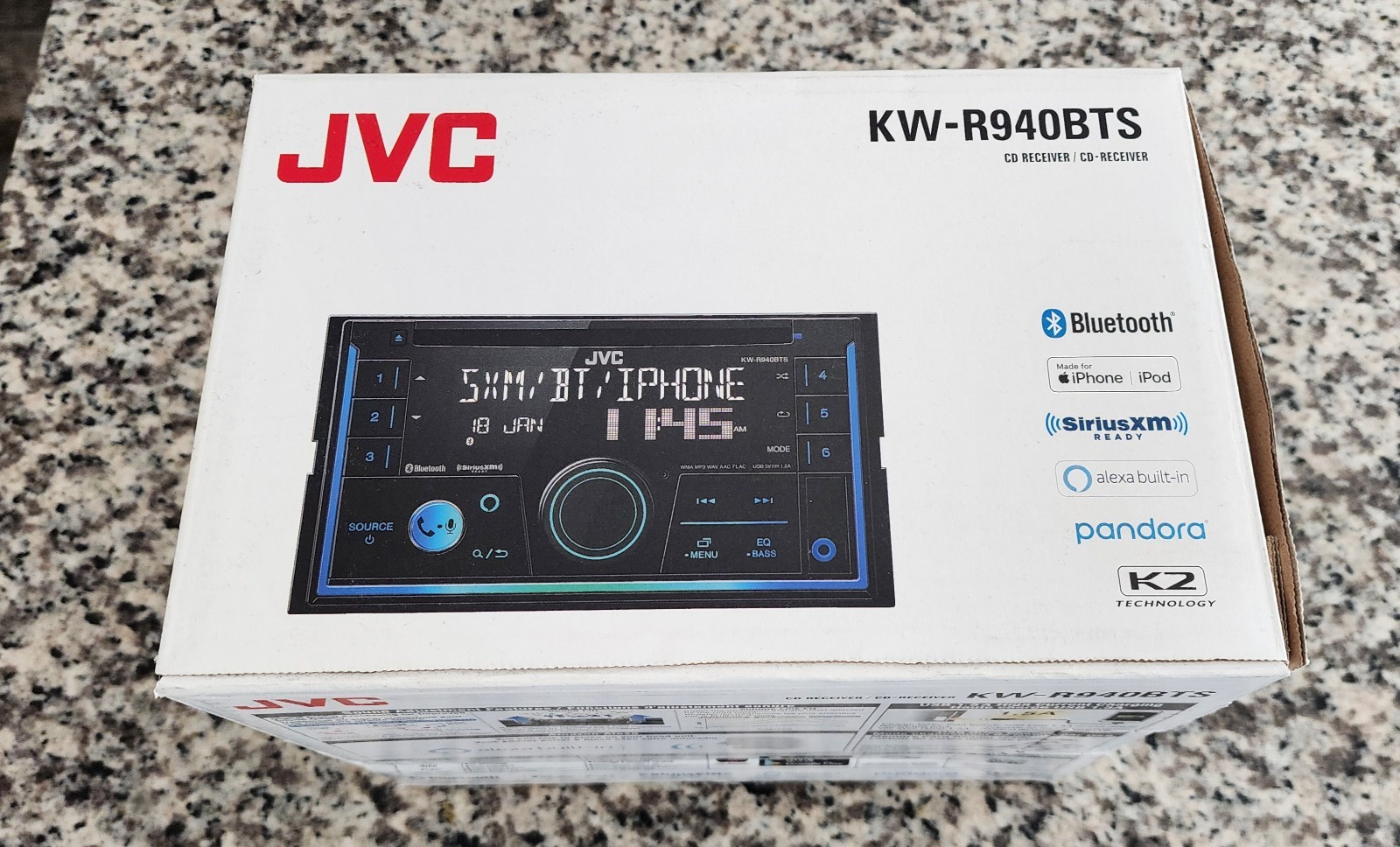 JVC KW-R940BTS 2-Din CD Receiver featuring Bluetooth / USB / SiriusXM / Amazo…