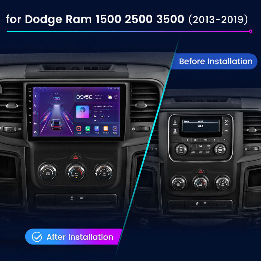 4+64G Android 14 For 2013-2018 Dodge Ram 1500 2500 3500 Car Radio Stereo Carplay