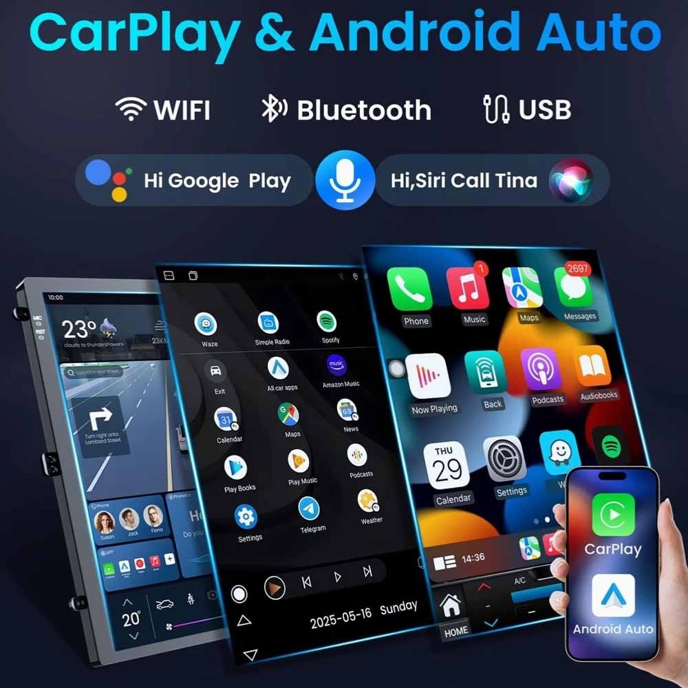 10.4” 2+32GB Car Radio Player For CRUZE 2009-2025 Carplay Android 13.0 WIFI BT