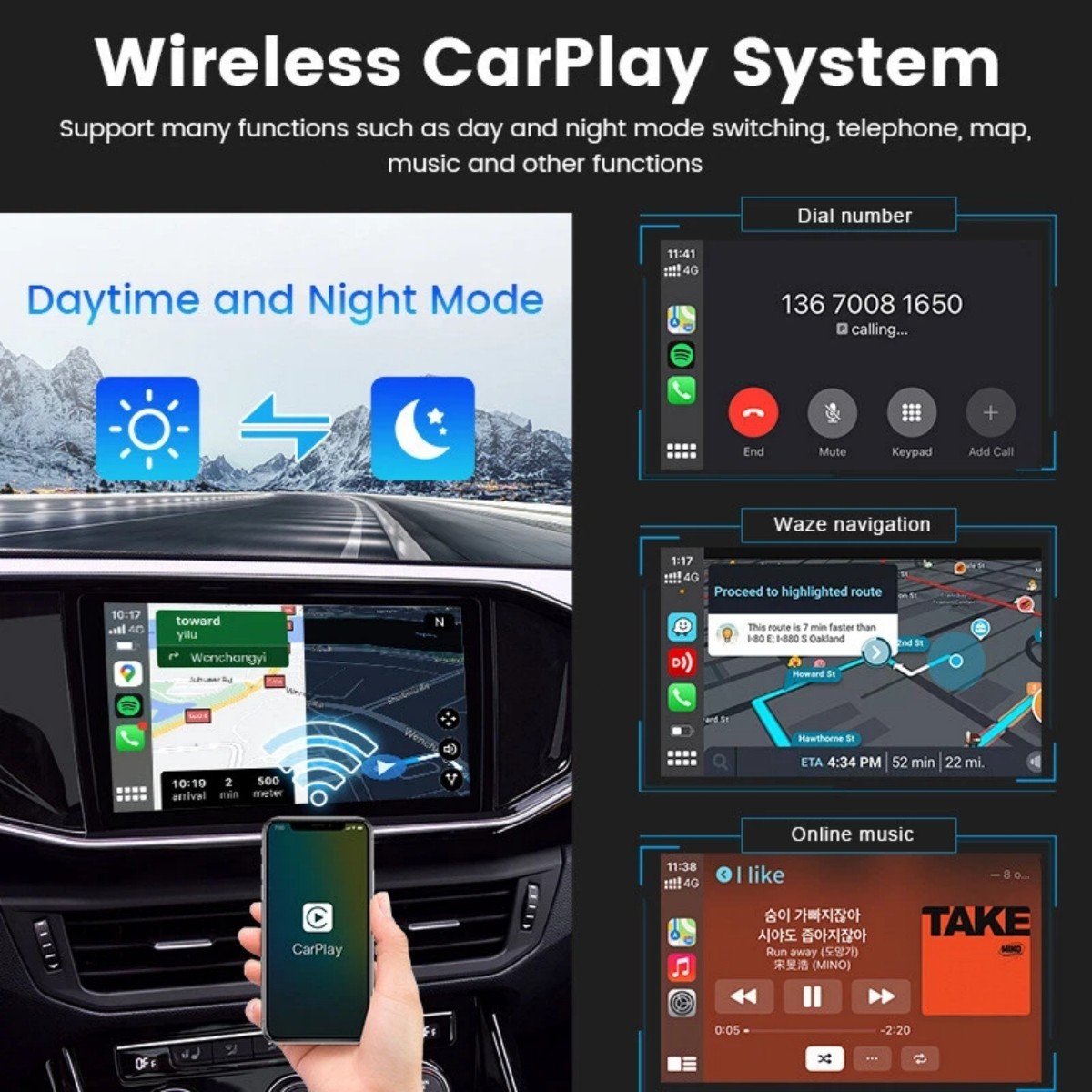 8G+256G Car Radio For Chevrolet Cruze 2009-2014 CarPlay Android 15 Wifi GPS Navi