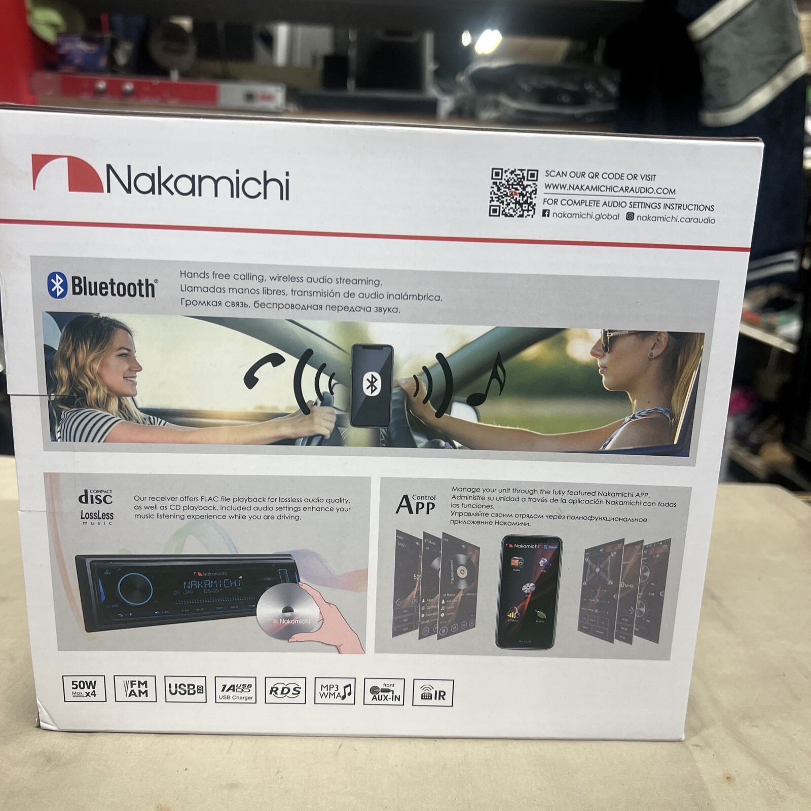 New Nakamichi NQ822B 1-DIN CD/MP3/USB Car Stereo In-Dash Receiver w/ Bluetooth