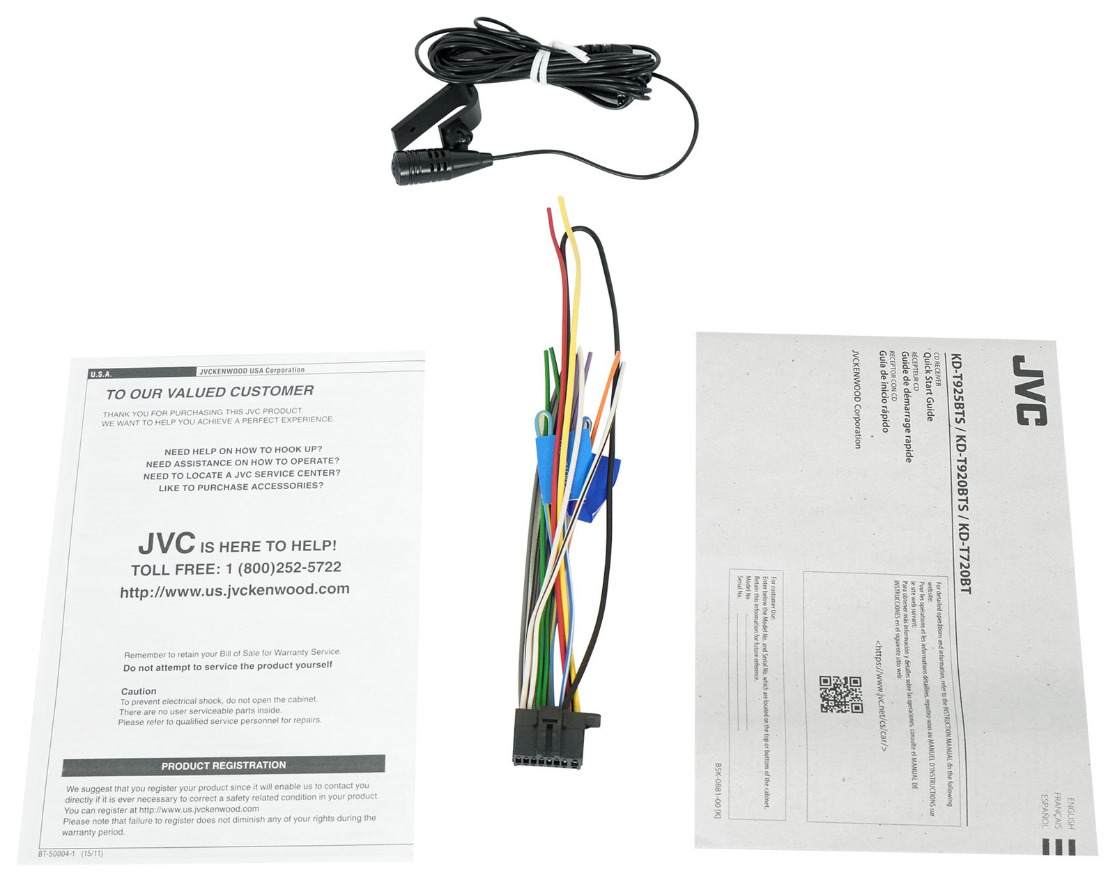 JVC KD-T920BTS Car Stereo CD Receiver Bluetooth/USB/XM Ready/Alexa/13-Band EQ