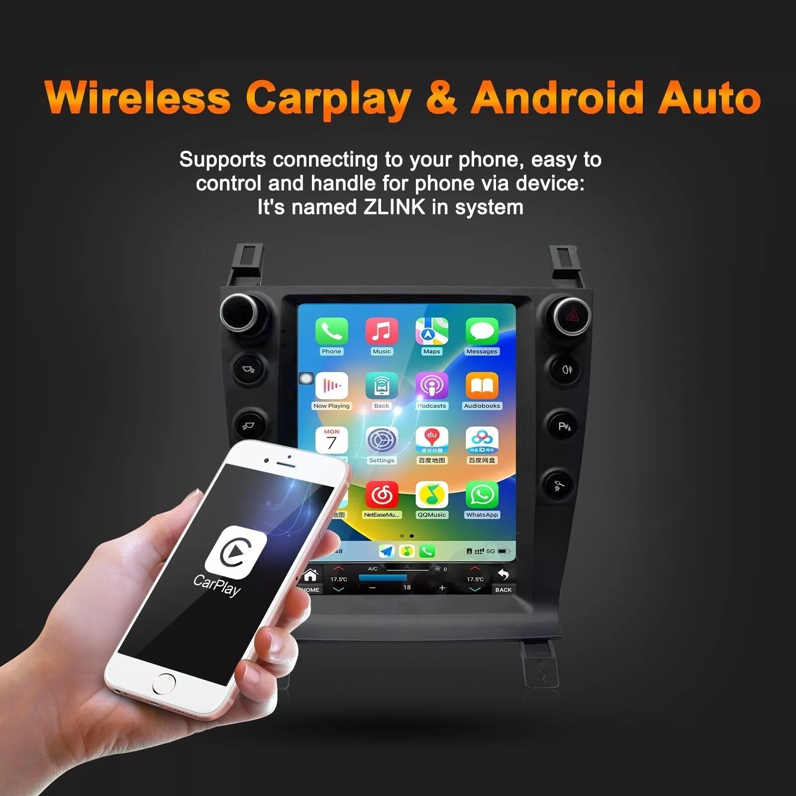 9.7″ Car Radio For Aston Martin 2005-2015 Stereo Navi Carplay UPGRADE 8G+256GB