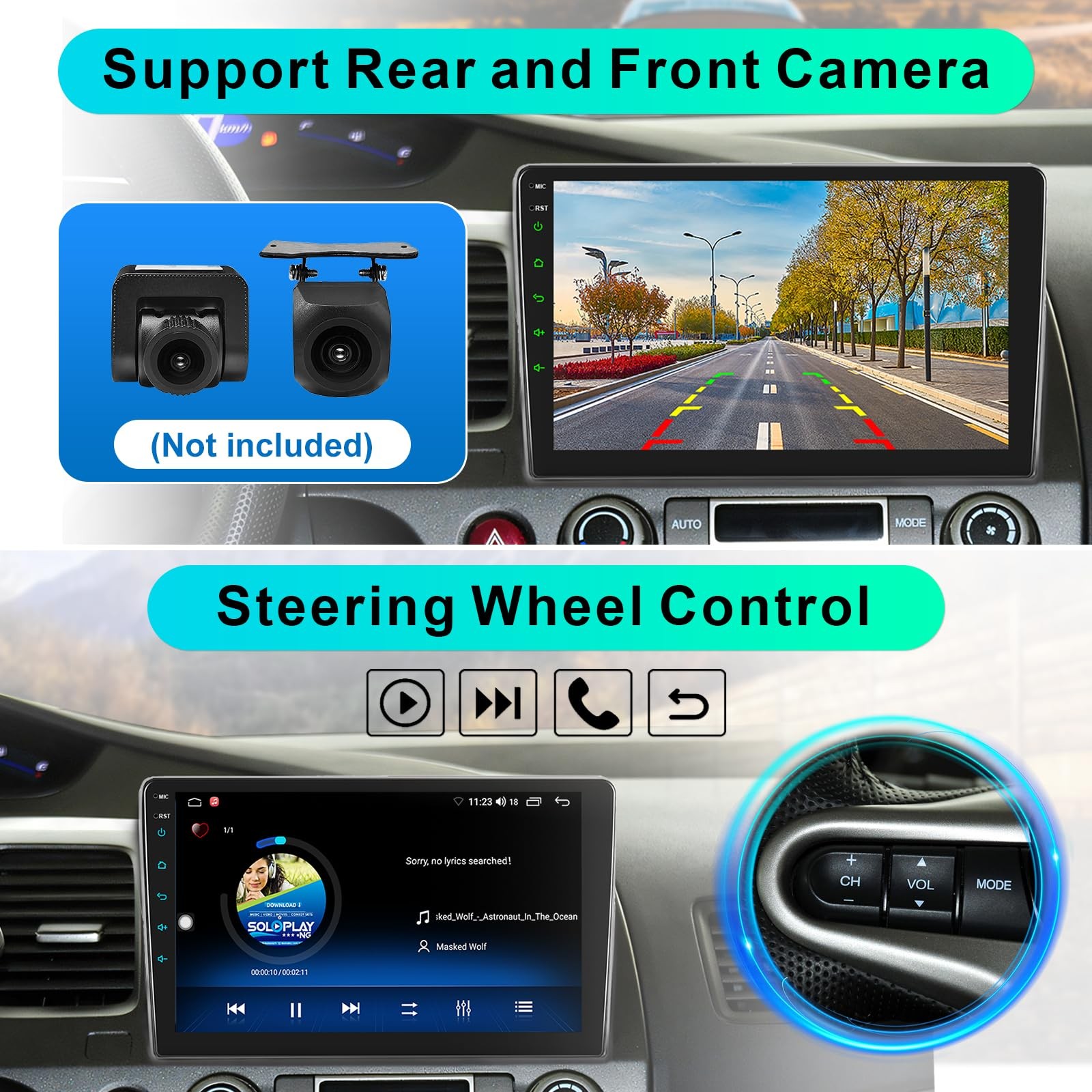 Car Stereo Radio for Honda Civic 2006 2007 2008 2009 2010 2011 with Wireless …