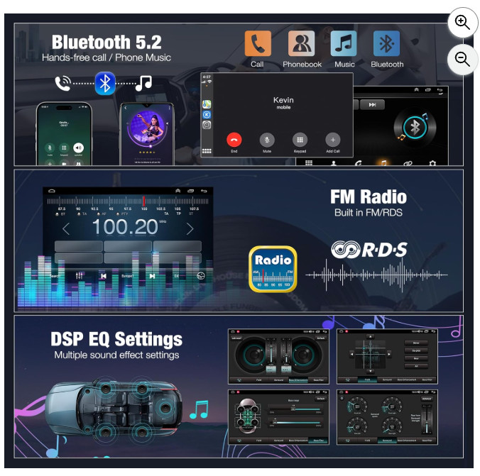 For Honda CRV 2012-2016 10.1″Car Stereo Apple CarPlay Android 13 Radio GPS Navi