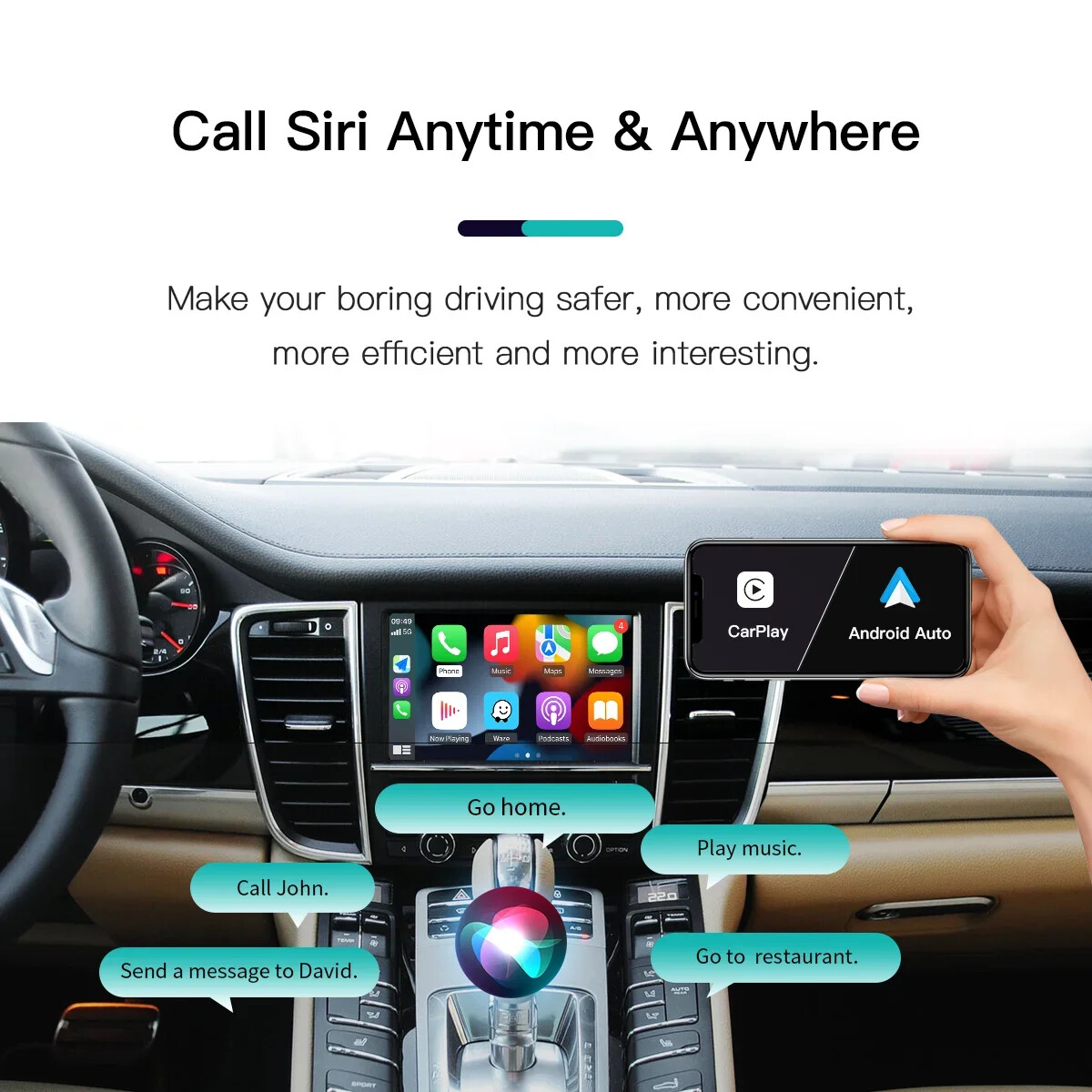 Wireless Carplay Android Auto Module for Porsche Panamera Cayenne Macan Cayman