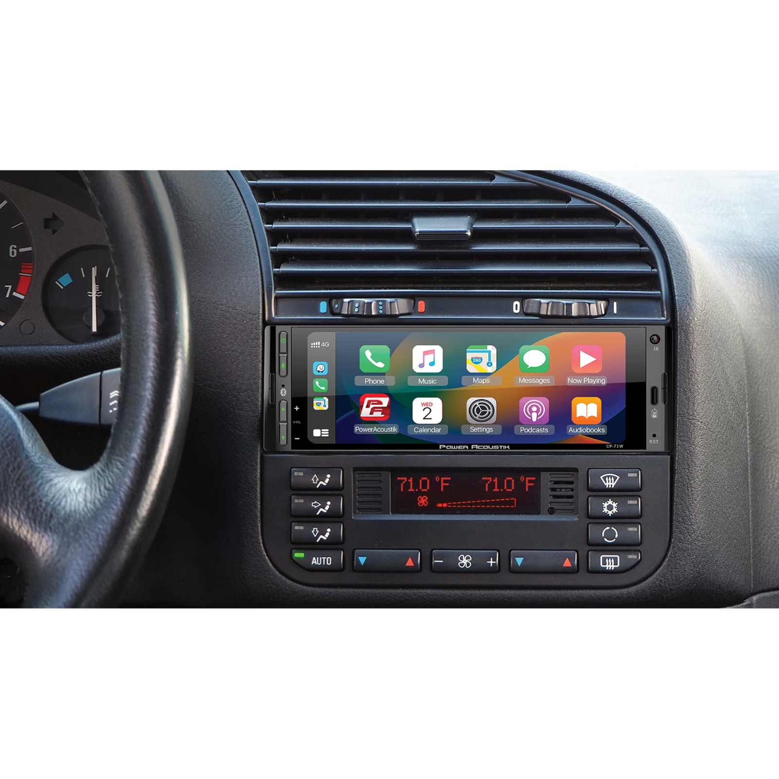 CP-71WA Single DIN 6.5″ Color Touchscreen Car Stereo with Bluetooth Connected Ap