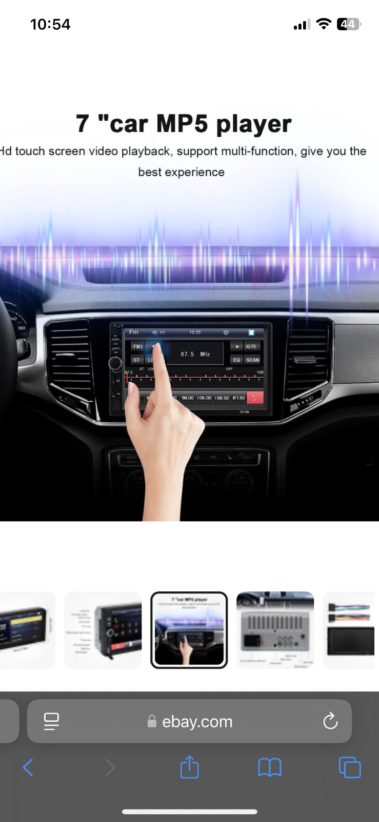 7″ Double 2 DIN Car Stereo Radio MP5 Touch Screen Bluetooth FM USB Mirror Link