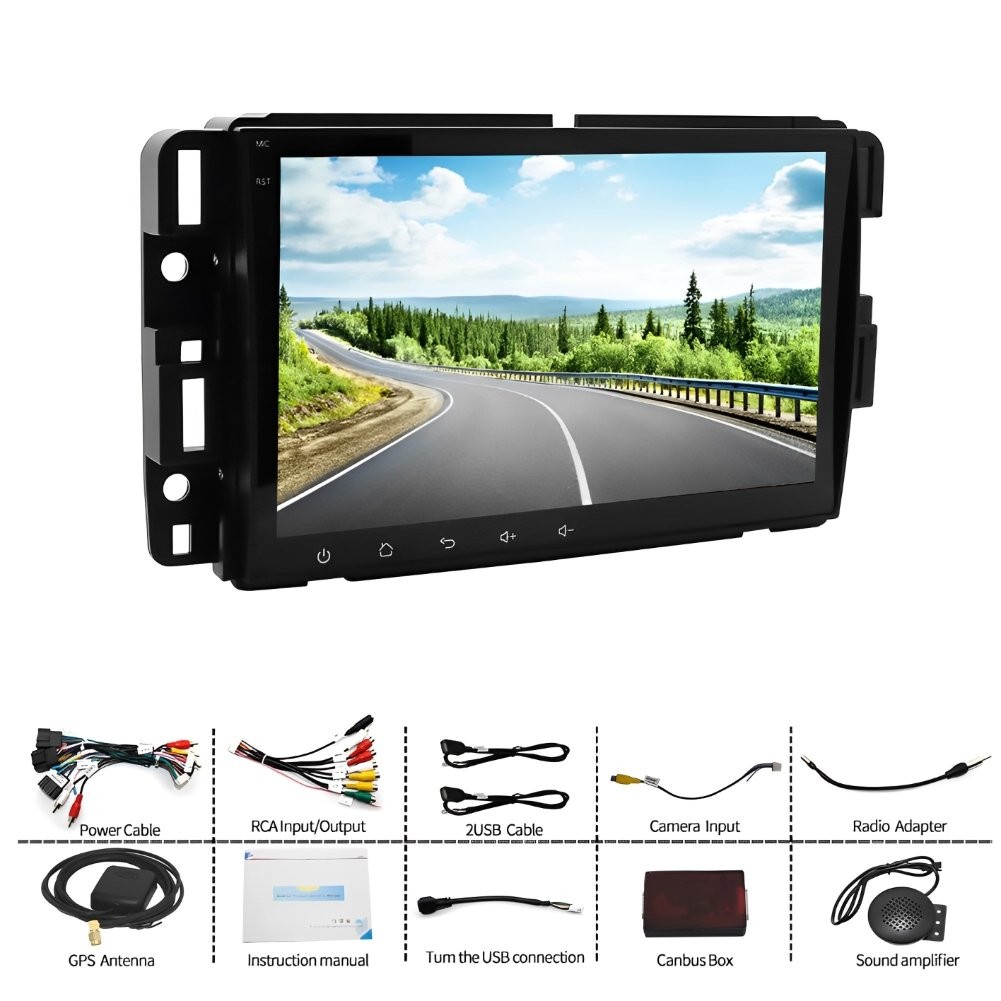 For GMC Yukon Chevy Silverado Double DIN Android 13 8″ Car Stereo Radio GPS Navi