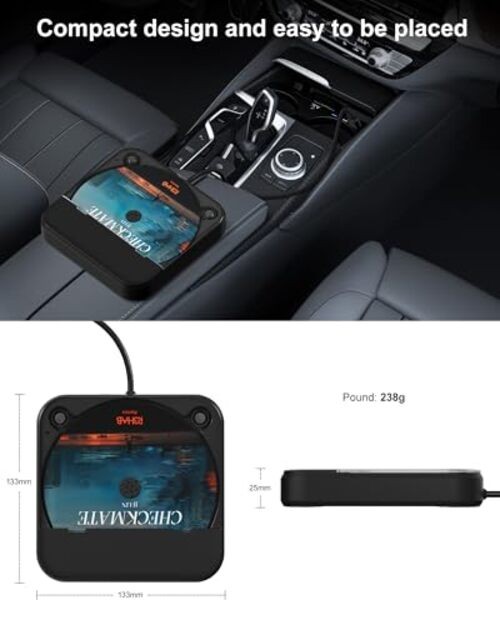 Portable Car CD Player with USB/AUX Port,External CD Player Compatible Black