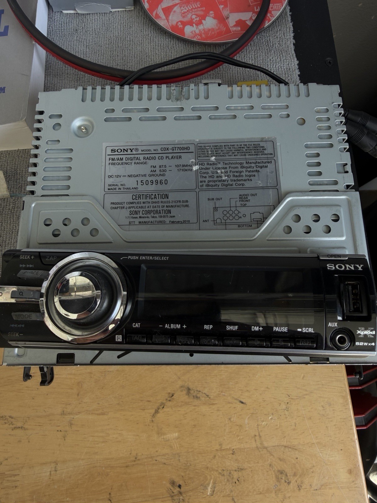 ✅✅Sony CDX-GT700HD, CD/ USB/ MP3/,HD Receiver, Remote, EQ, Tested Fully Funtion