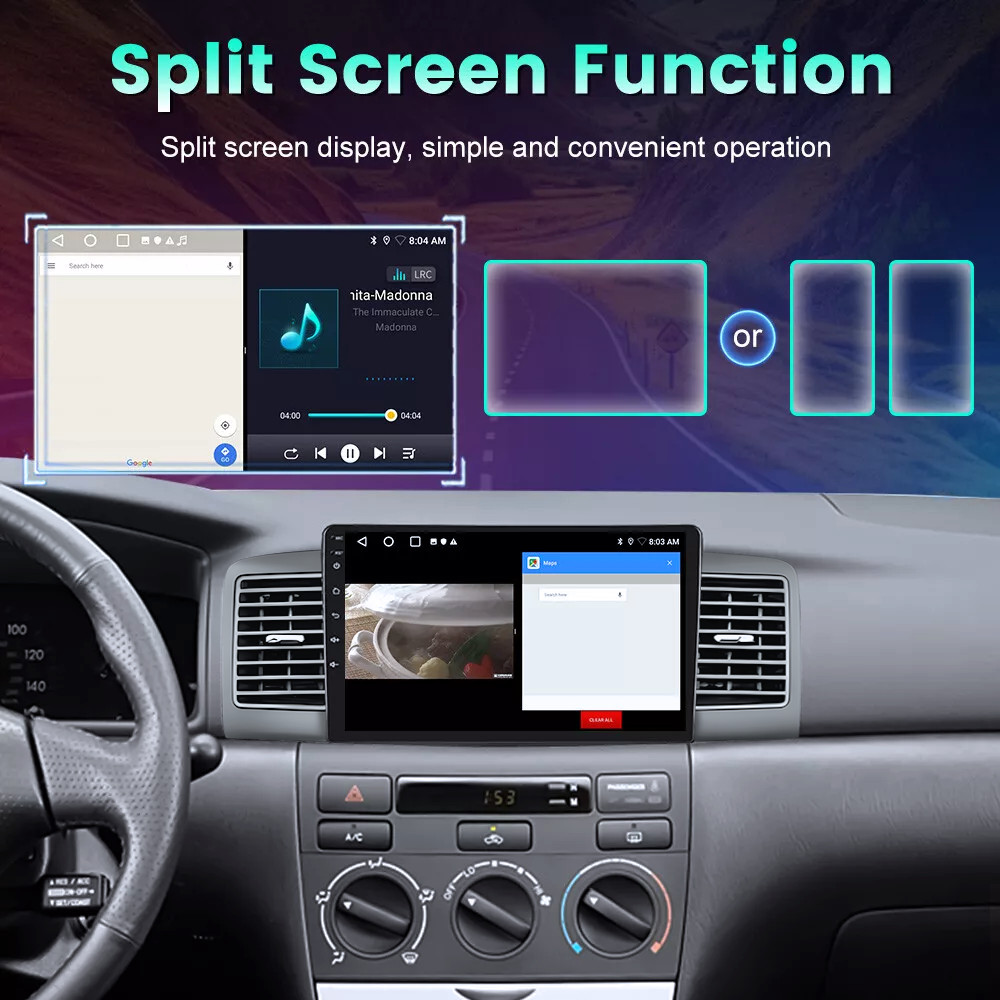 64G For Toyota Corolla 2003-2008 Android Auto Car Stereo Radio carplay 1280*800