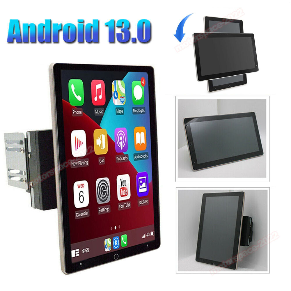 10.1″ Android 13.0 Car Stereo Radio GPS 4+64GB Rotatable 2Din Apple CarPlay WiFi