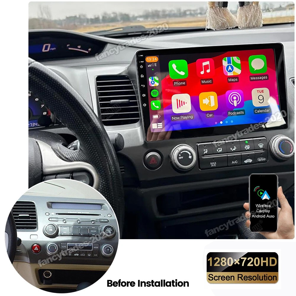 10.1” Android 15.0 Car Stereo Radio For Honda Civic 2006-2011 Carplayy GPS Navi