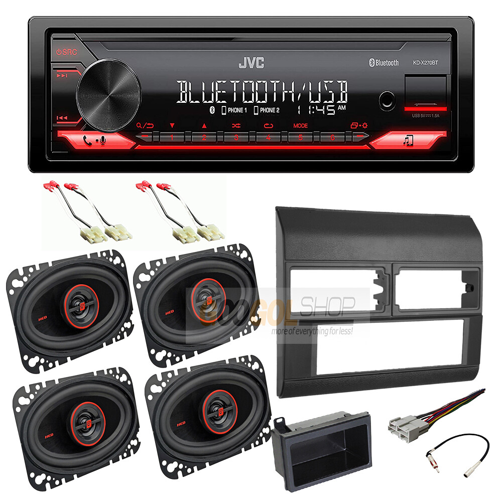 JVC Stereo + Install kit Radio 4″x6″ Speakers For 1988-1994 GM C/K 1500, 2500 GY