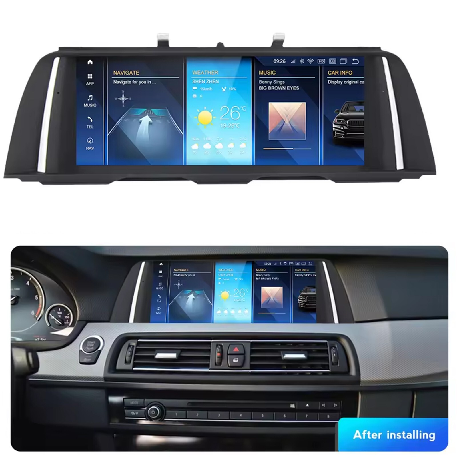 Vertical Screen for BMW 5 Series F10 F11 2013-2017 Linux NBT Wi-Fi Touchscreen