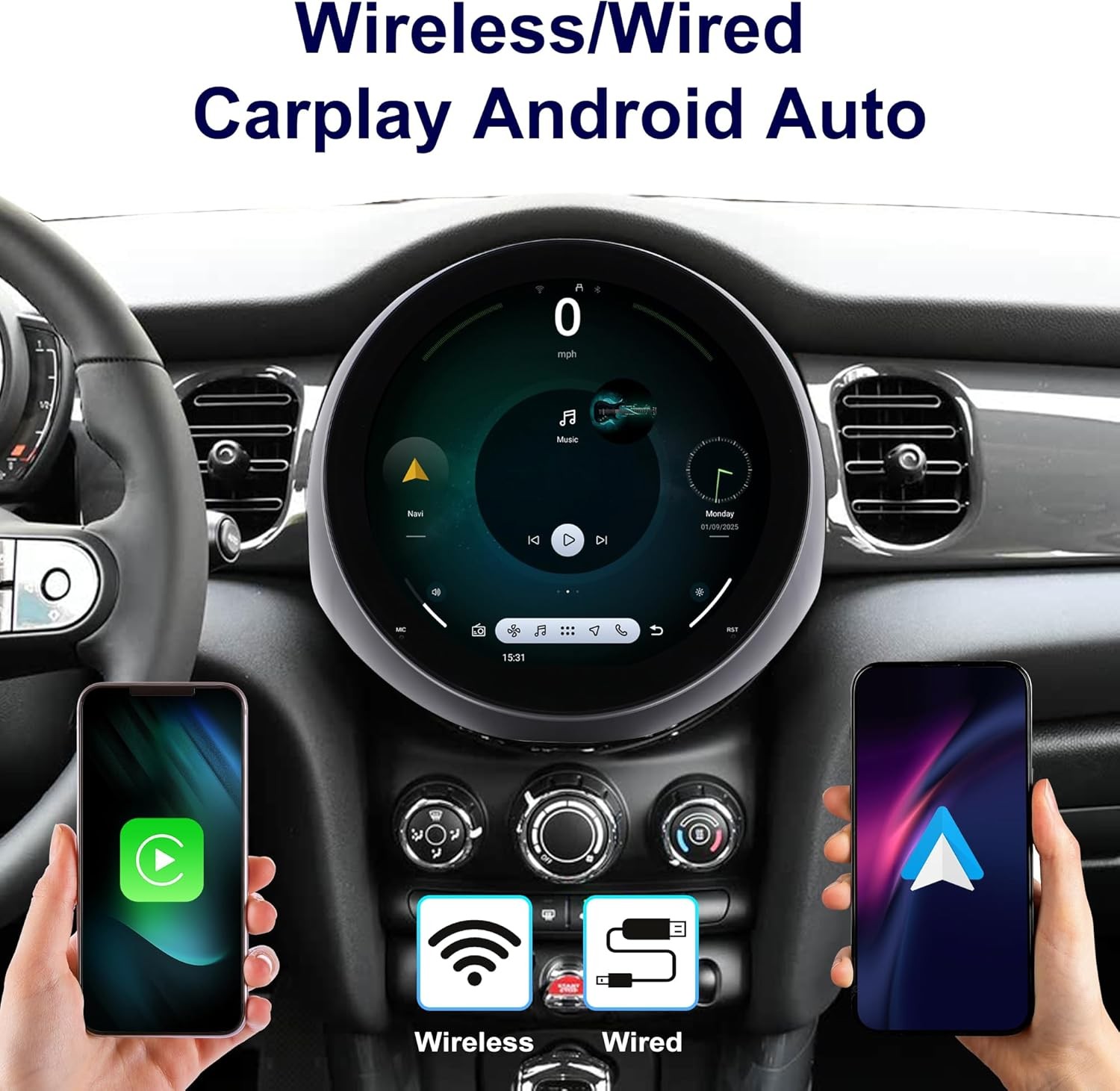 11.7″ For BMW Mini F60 2017-2023 Android Car Stereo Radio Carplay GPS Navi 64GB
