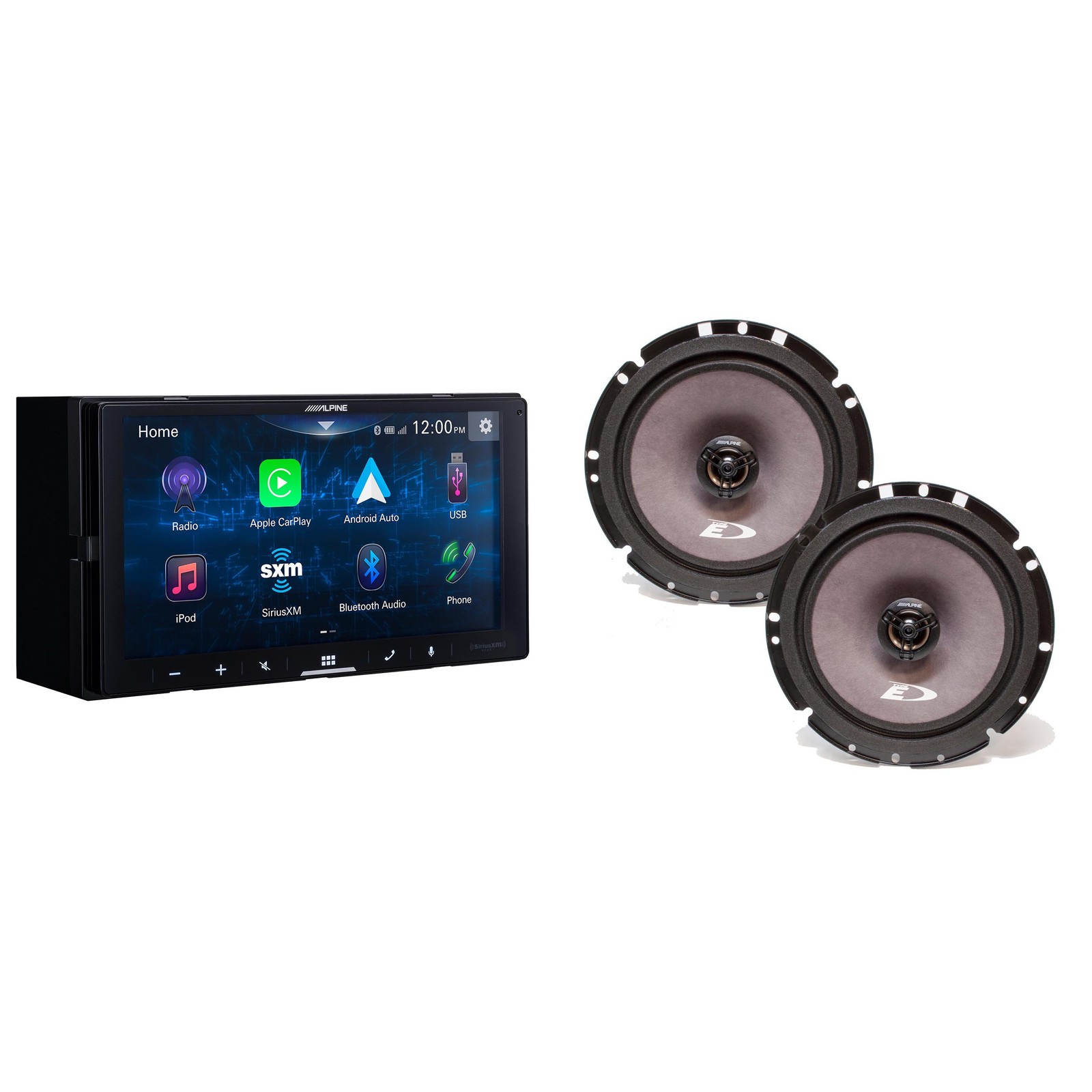 Alpine iLX-W670-S Digital Multimedia Receiver w/ Alpine SXE-1726S 6.5″ Coax