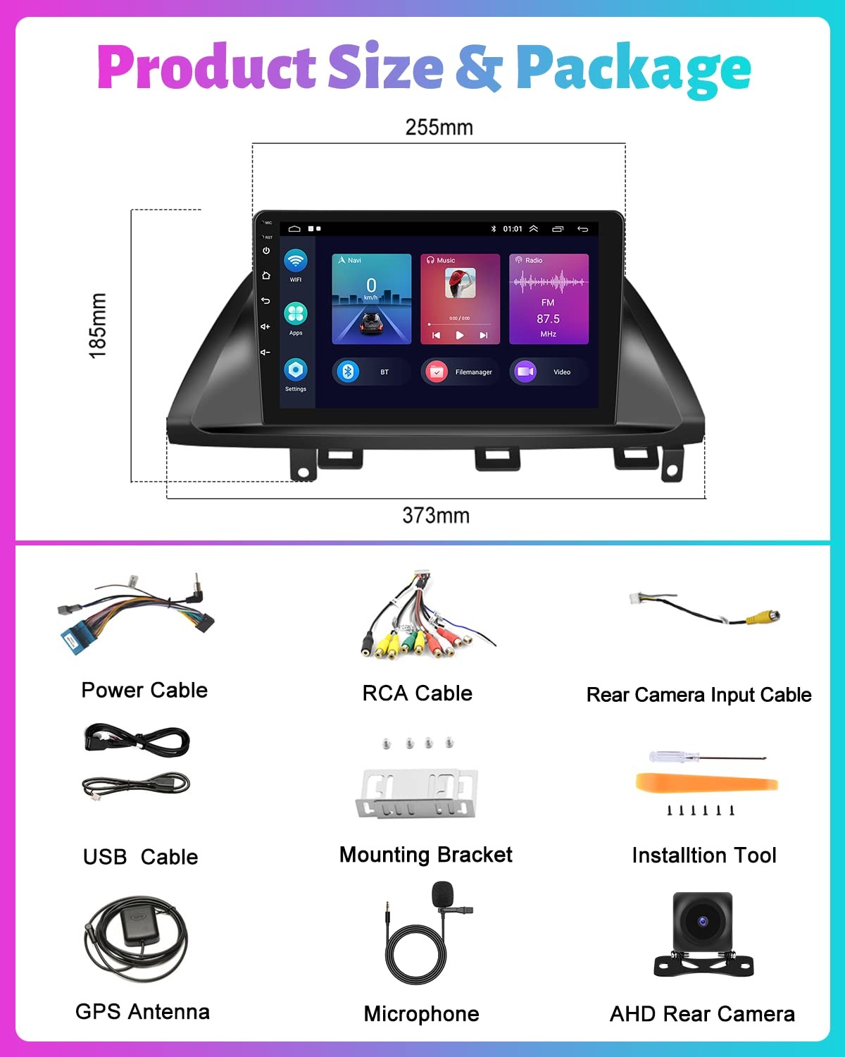 4+64G CarPlay Stereo Radio Navi GPS 1280*800P Screen For Honda Odyssey 2005-2010