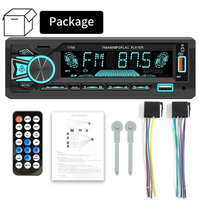 Car MP3 Player Radio Srereo Bluetooth FM Receiver Support Phone Charging USB/TF