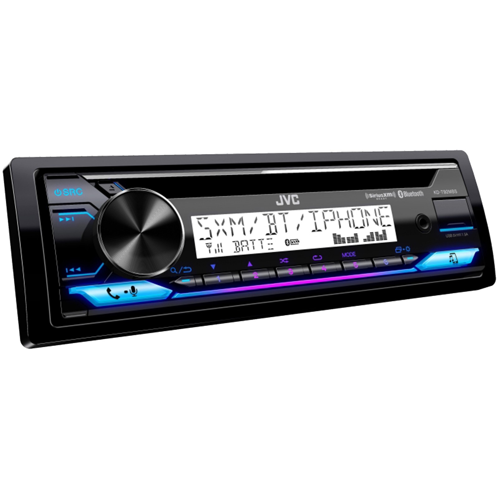 JVC Marine Bluetooth CD Receiver, 4x 6.5″ LED Speakers, Grilles, 3x Wired Remote