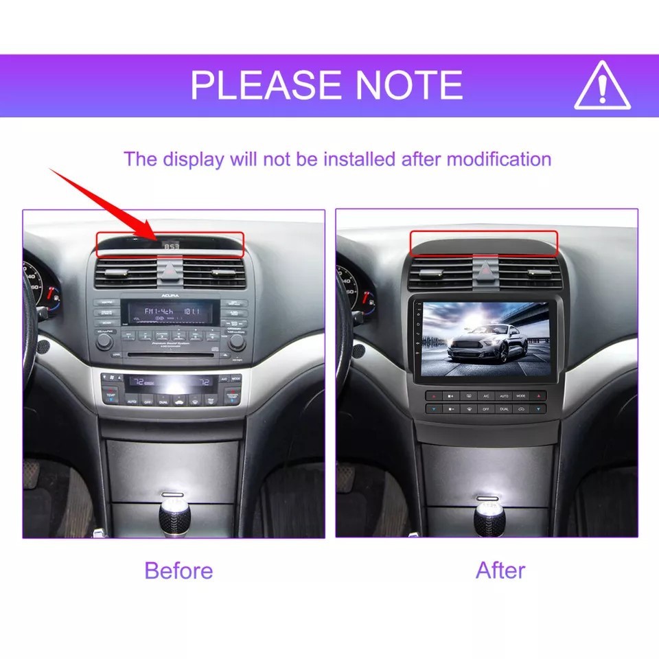 10″ 4+32GB Android 13 Car GPS Carplay Radio Stereo For Honda Acura TSX 2004-2008