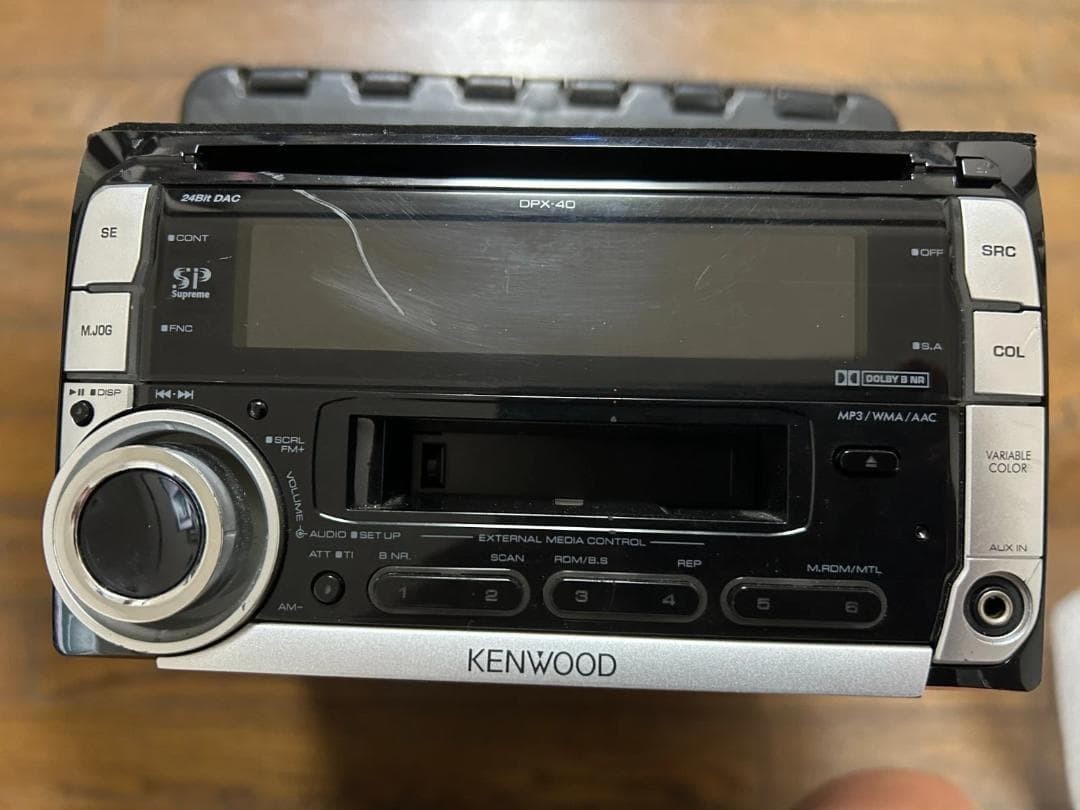 Used Kenwood DPX-40 Car Audio 2DIN type CD Cassette Receiver Player Japan