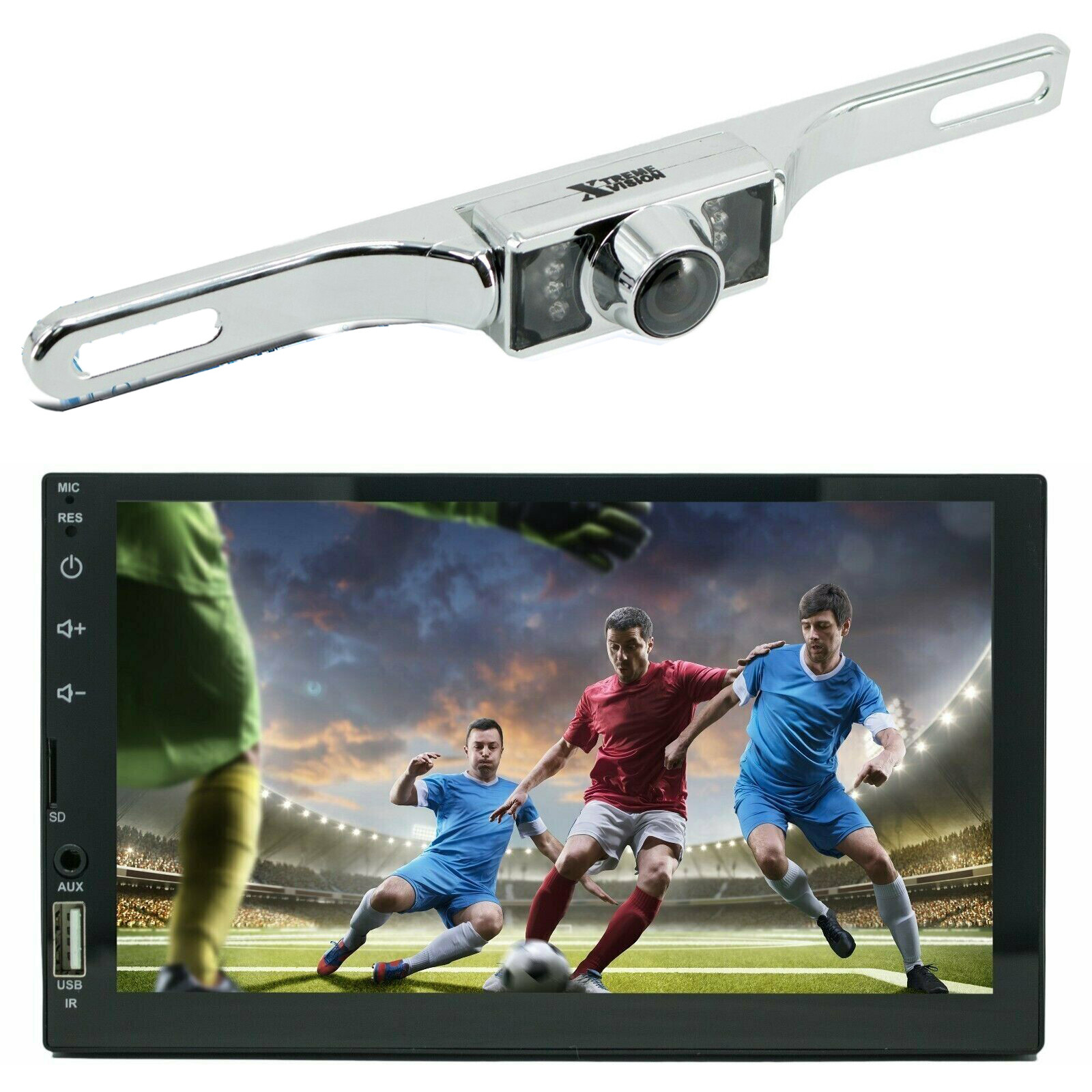 7″ Double 2DIN Car MP5 Player Bluetooth Touch Screen mirror link CarPlay
