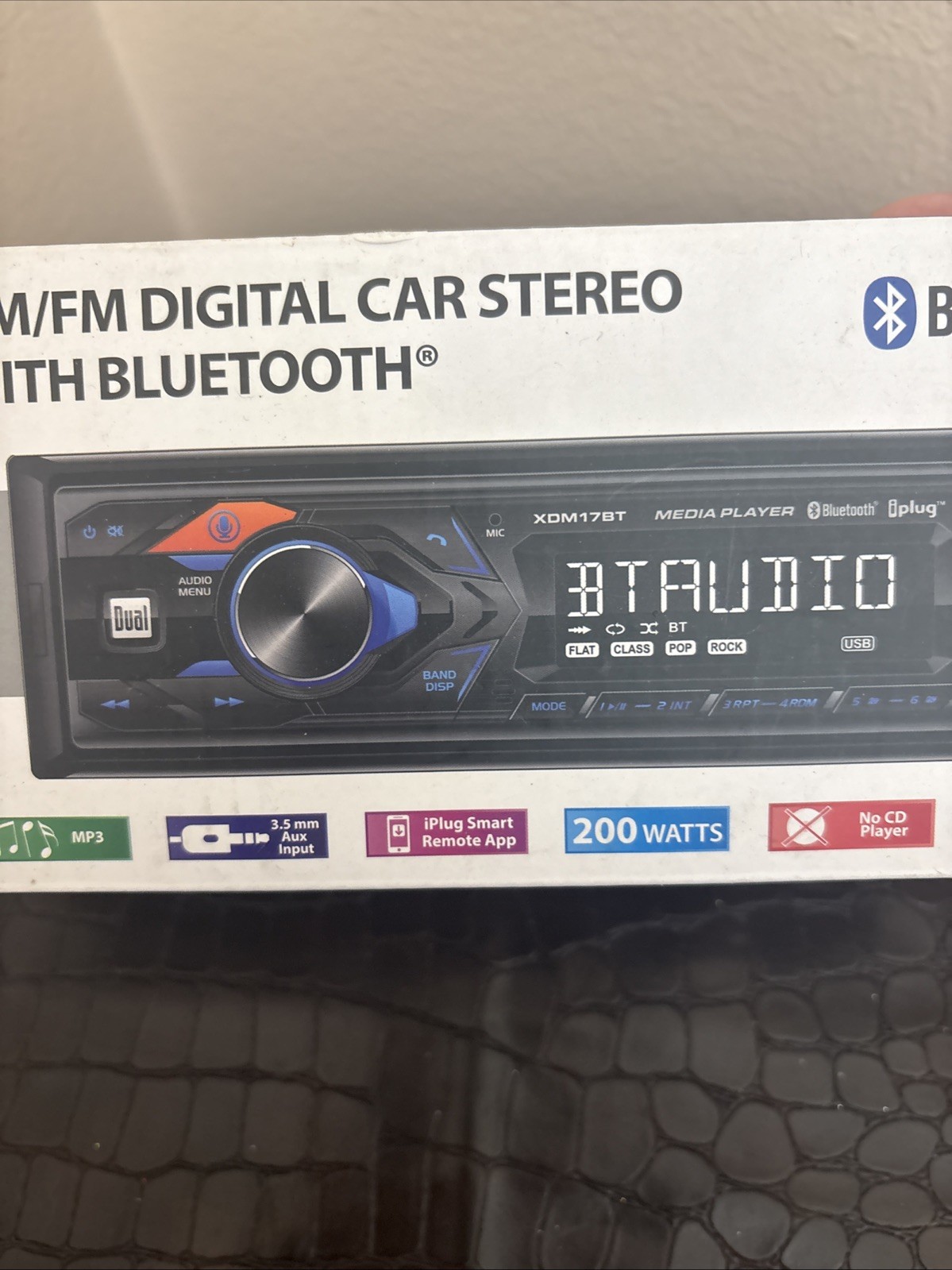 AM/FM Car Stereo Dual XDM17BT, Bluetooth, MP3, 200 W, Voice act. Siri – Google