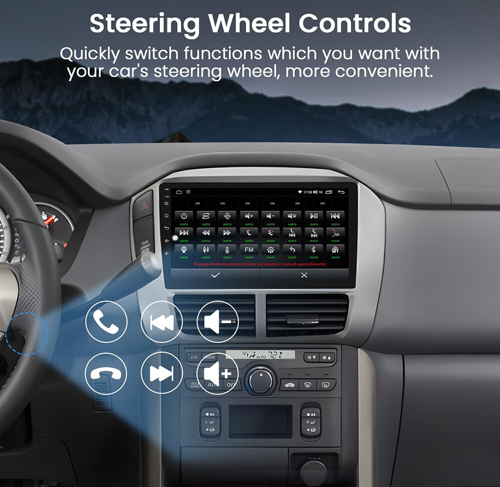 1280*800 Stereo Radio GPS For Honda Pilot 2006-2008 Android Auto Carplay Car 32G