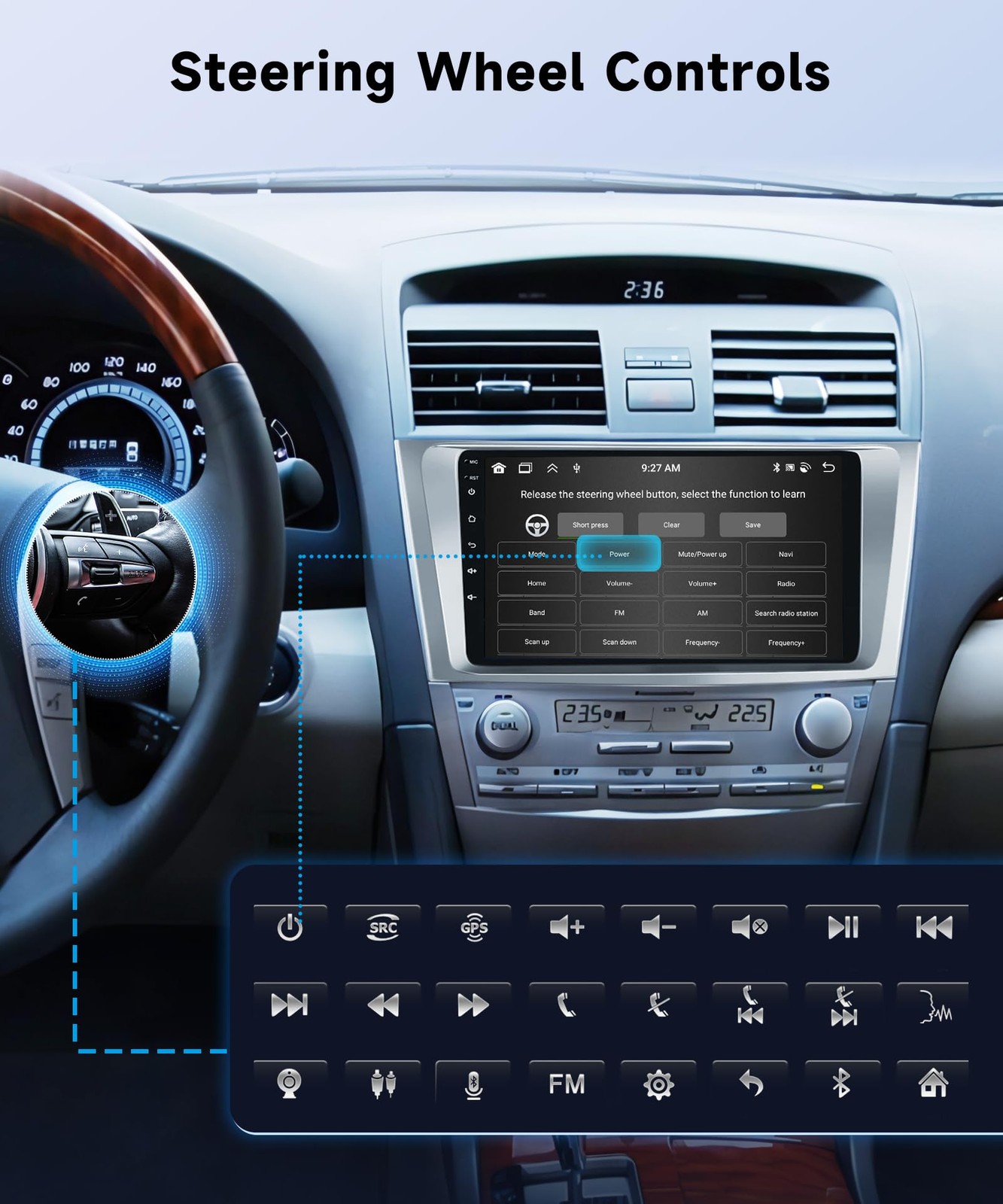 Car Stereo Radio JBL Android Apple CarPlay GPS For Toyota Camry 2007-2011 4G+64G
