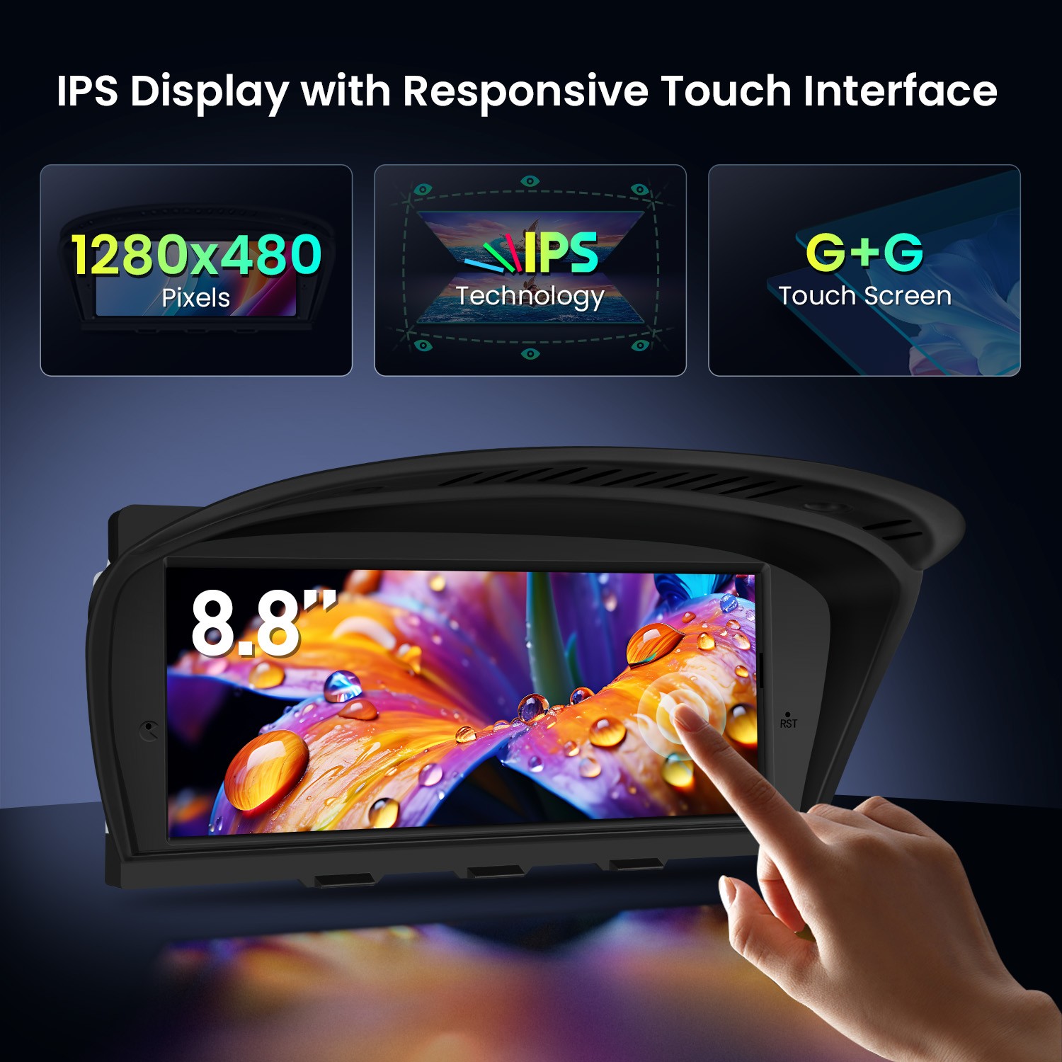 Android 14 8.8″ For BMW 3 5er E90 E60 CIC CarPlay Car Screen Upgrade GPS 8+256G