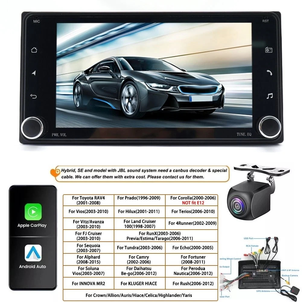 GPS Navigation 7inch IPS Car Radio Portable Touch Screen Multimedia Video Player
