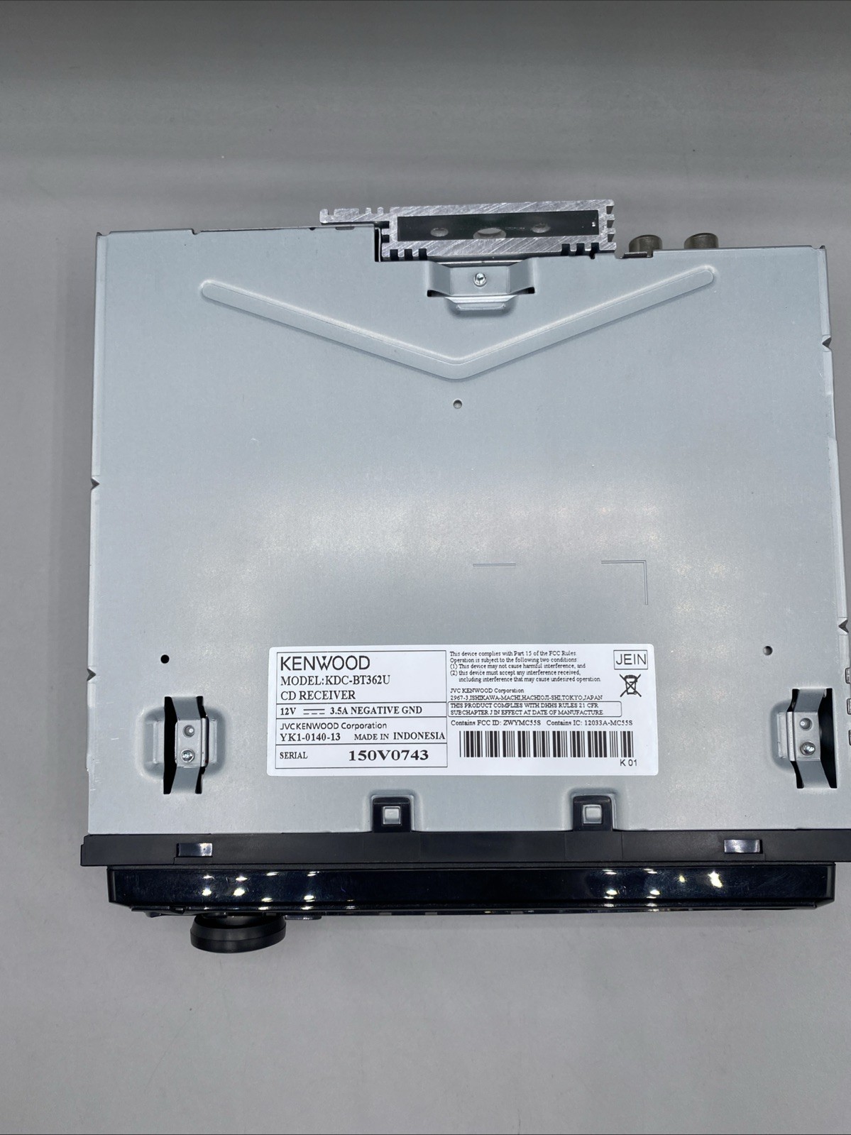 KENWOOD KDC-BT362U Bluetooth Untested Flaws Read