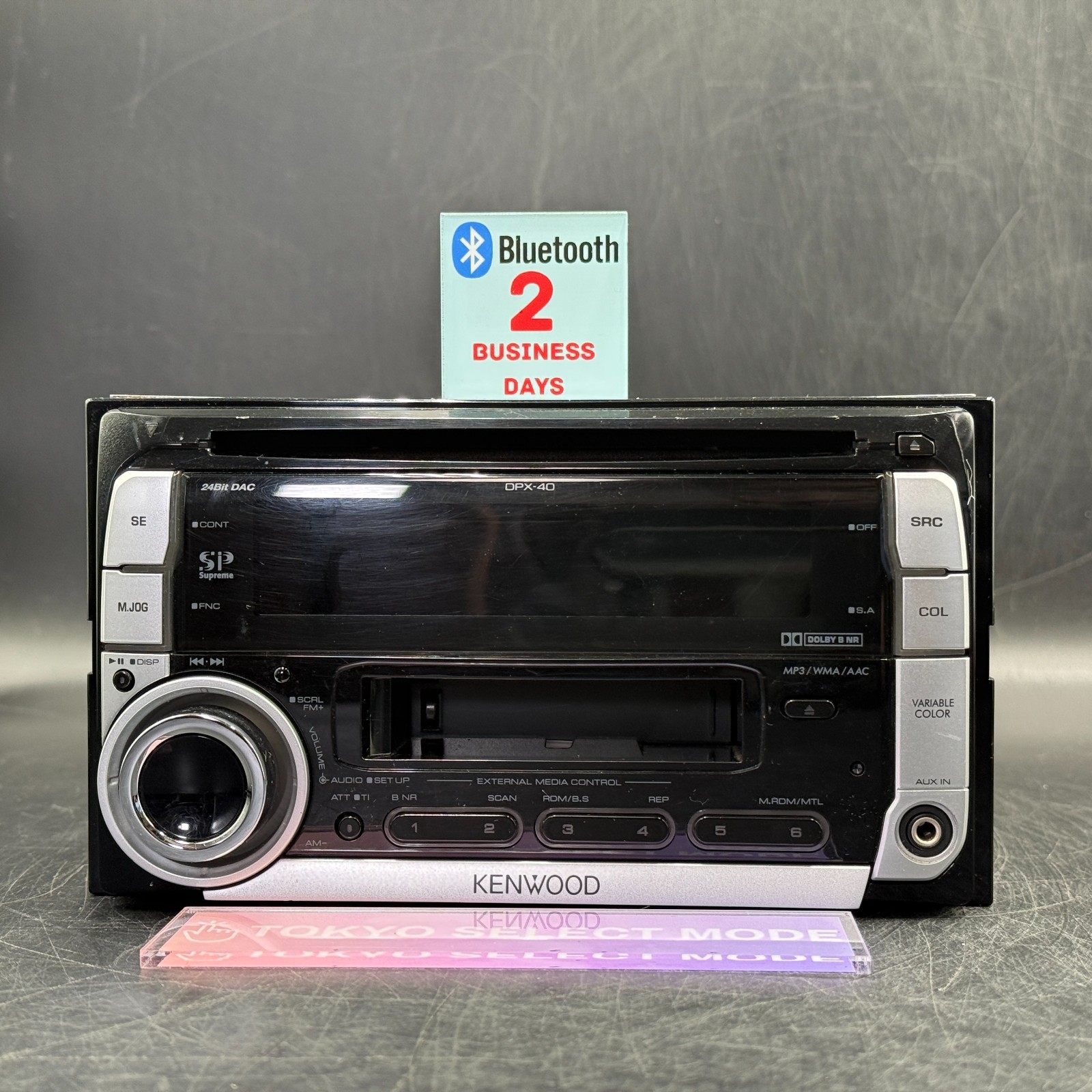 Kenwood DPX-40 2DIN CD Cassette Player Car Stereo Bluetooth JDM Tested Stock
