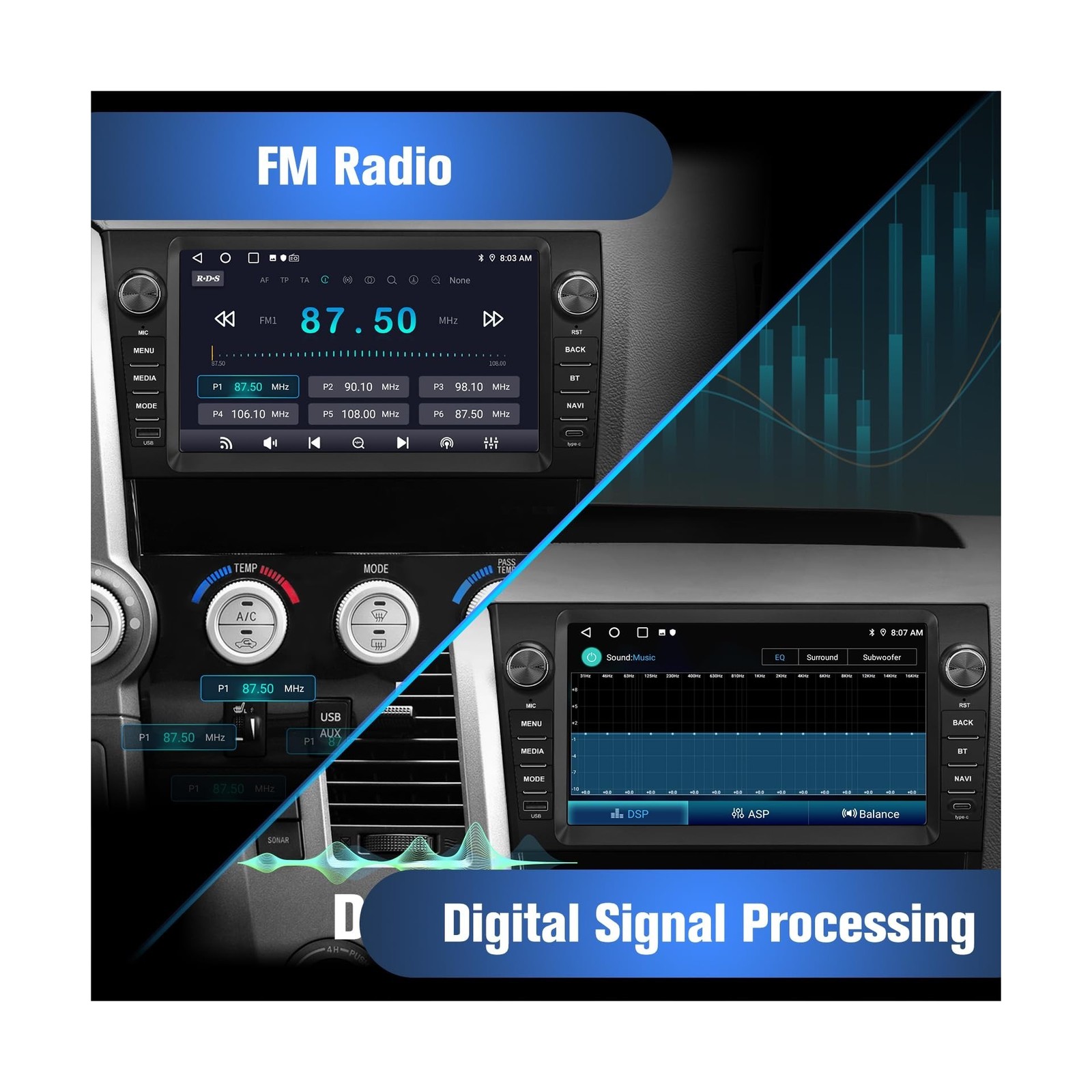 9 Inch Car Radio for Toyota Tundra 2007-2013 Sequoia 2008-2018, Android 13 To…