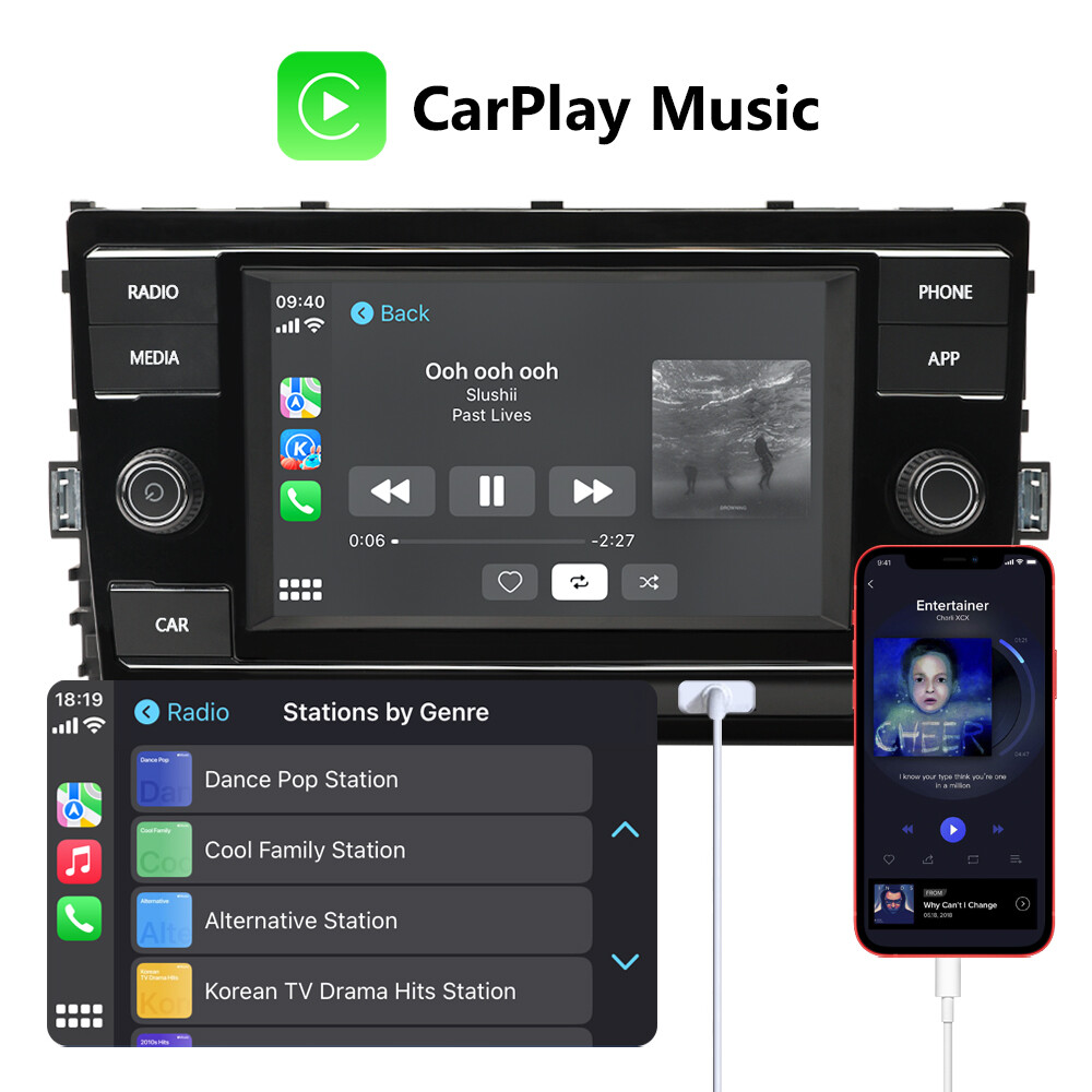 6.5″ Touch Screen Carplay Android Auto MirrorLink Radio Stereo MQB 5GD035280C