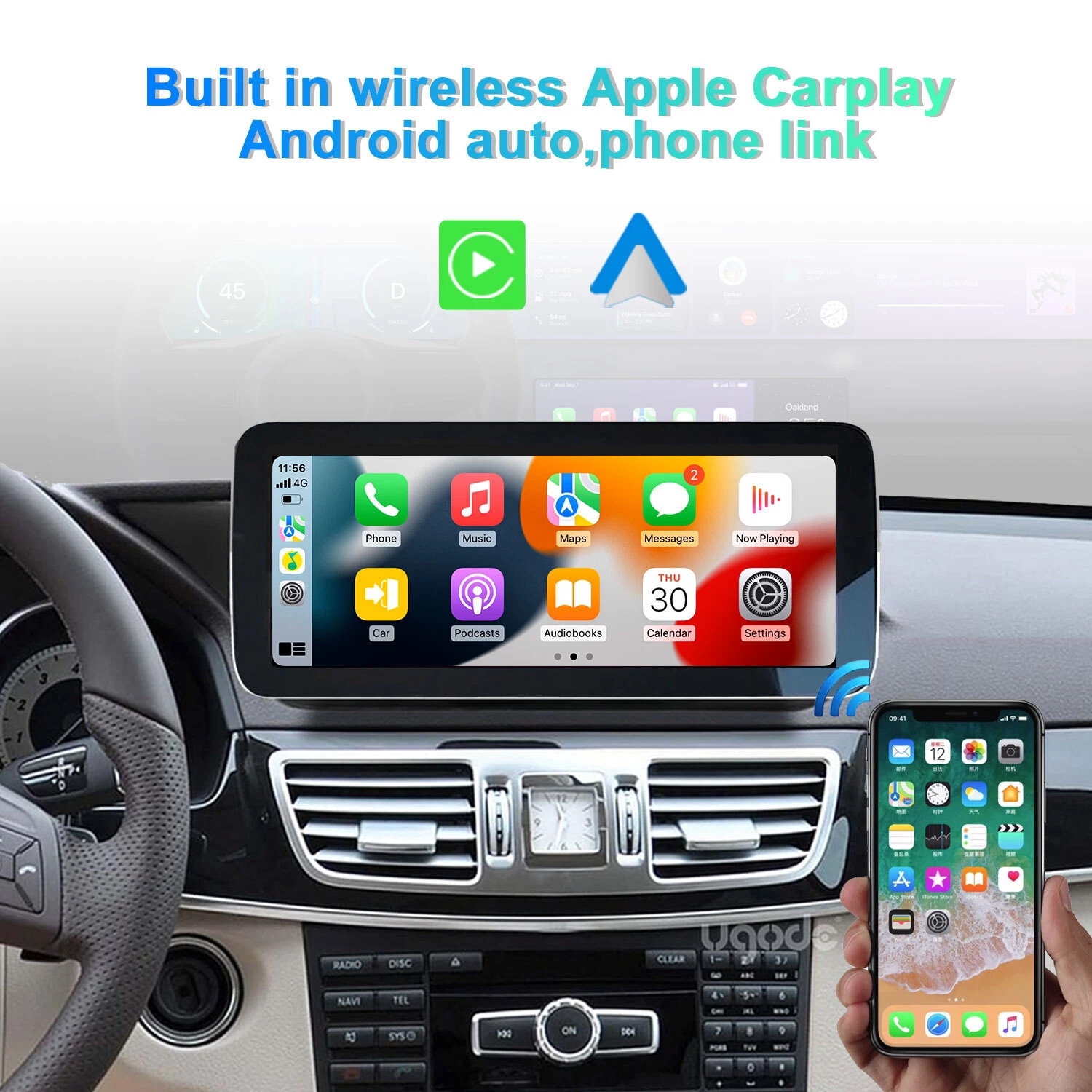 12.3″ Android13 8+256GB Screen Upgrade Stereo Mercedes Benz E class W212 NTG4.0