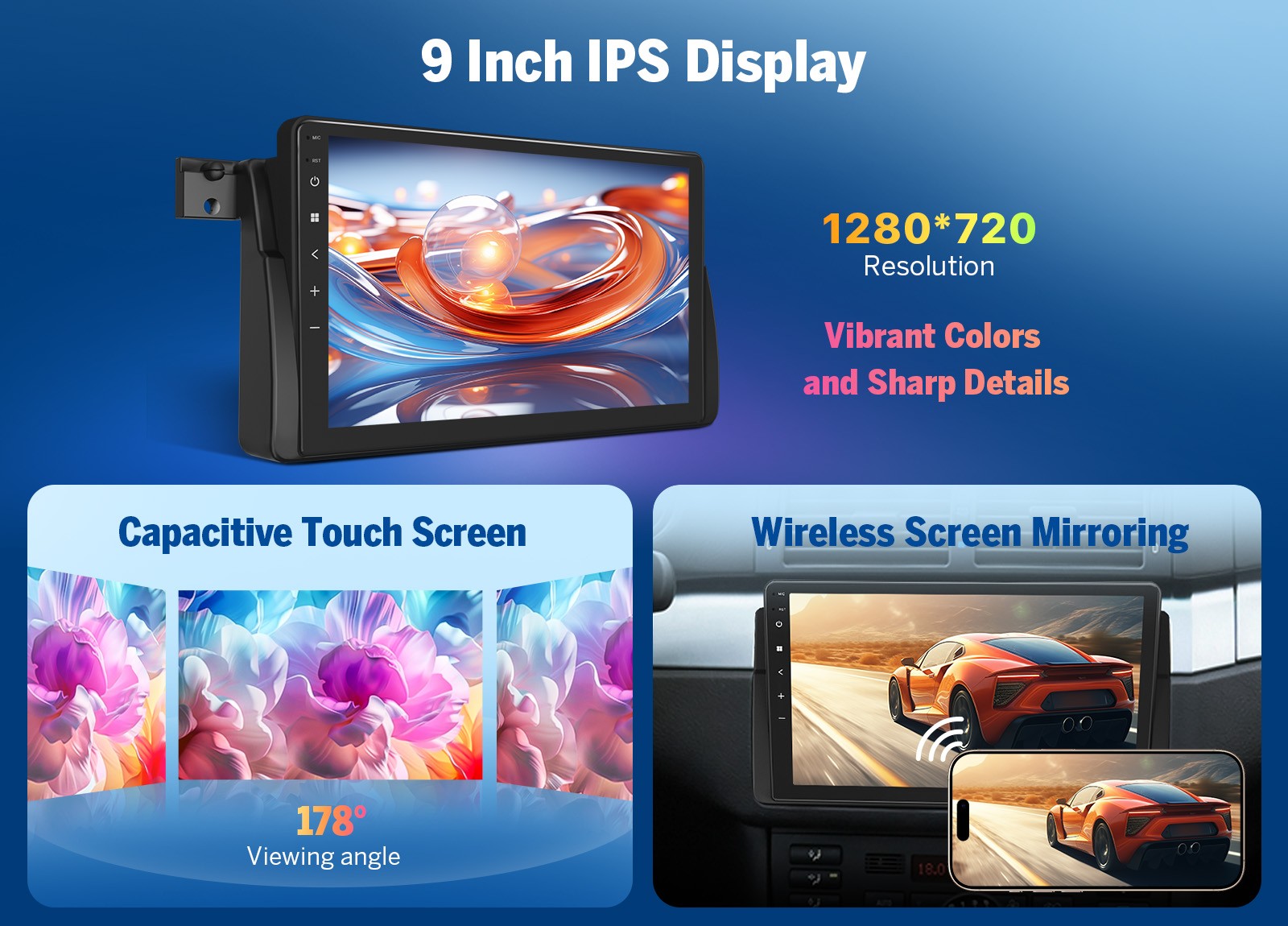 Eonon E46X7 9″ IPS Android 14 for BMW E46 Car Stereo Radio CarPlay GPS Bluetooth