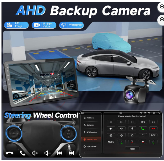 For Toyota Tundra 2007-2013 Sequoia 2008-2019 Android 12 Car BT Stereo GPS Radio