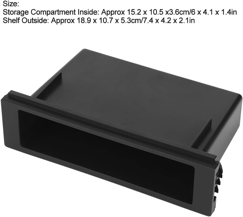 Single DIN Pocket Organizer for Car Stereo Radio Installation Kit Black