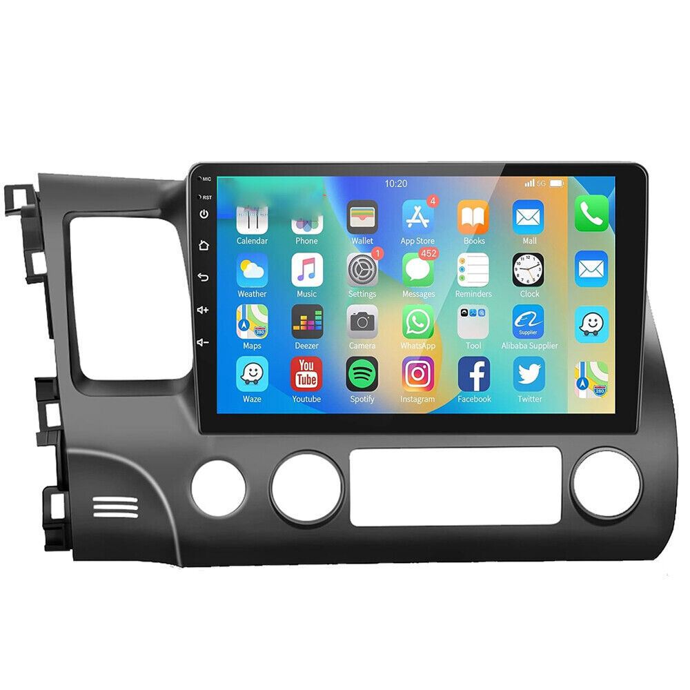 64GB For Honda Civic 2006-2011 10″ Android 13 Apple Carplay Car Stereo Radio GPS
