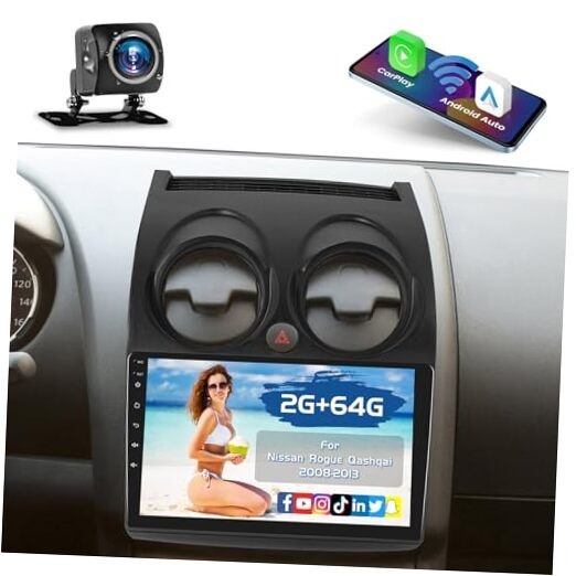 2G 64G Radio for Nissan Rogue Qashqai 2008 2GB+64GB (08-13 For Rogue/Qashqai)