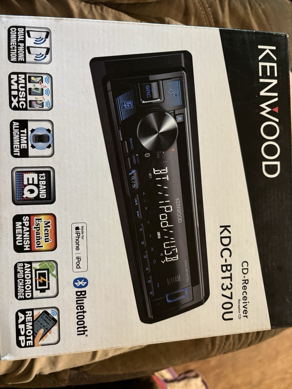 Kenwood Kdc Bt370u Receiver And KFC 1366s Speakers Open Box But Never Used