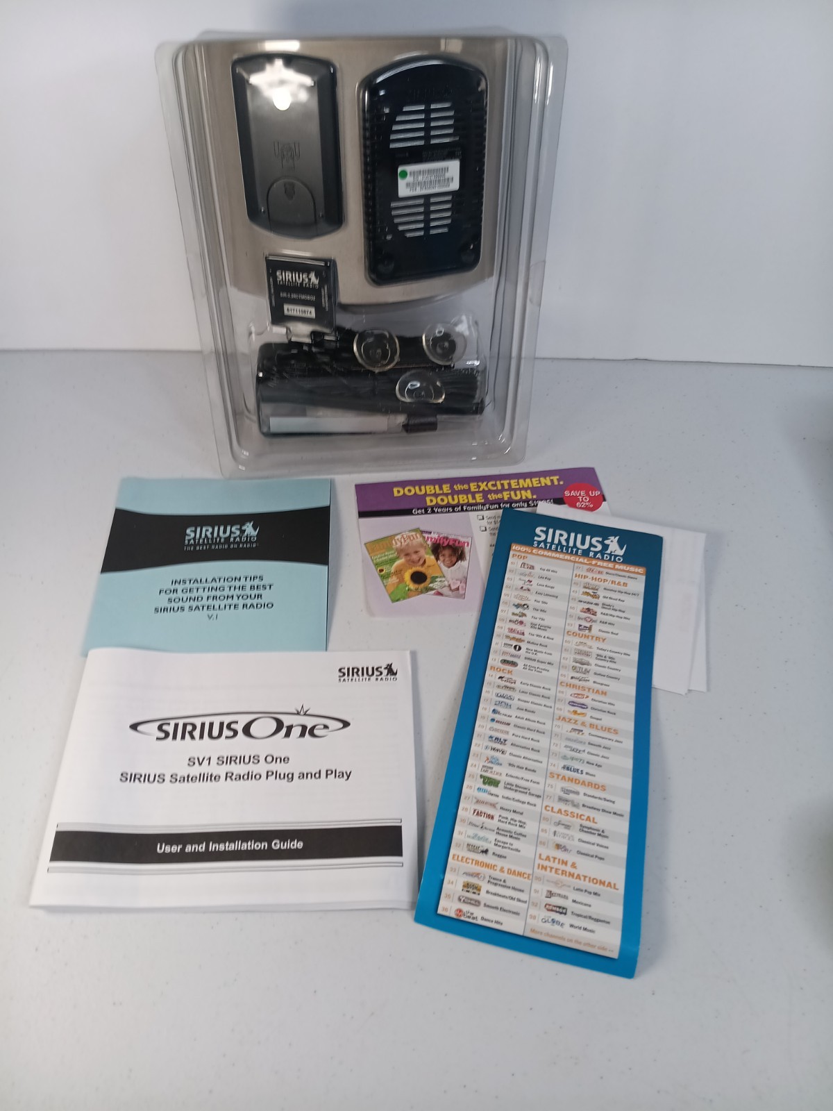 Sirius Satellite Radio Sirius One SV1 All In One with Remote Control NOB